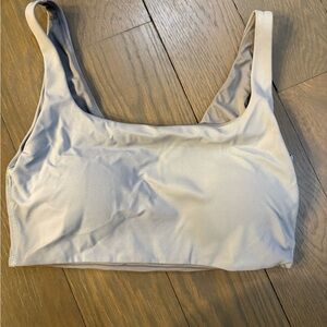 Lululemon Bend This Scoop and Square Bra *Light Support Size S/M Concrete Blue